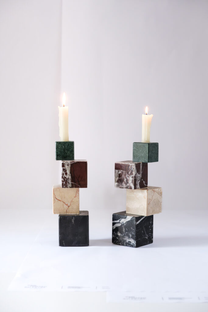 Candelabro Cubos x4